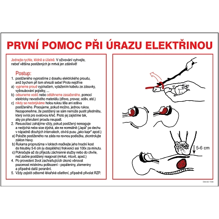 Značka První pomoc při úrazu elektřinou